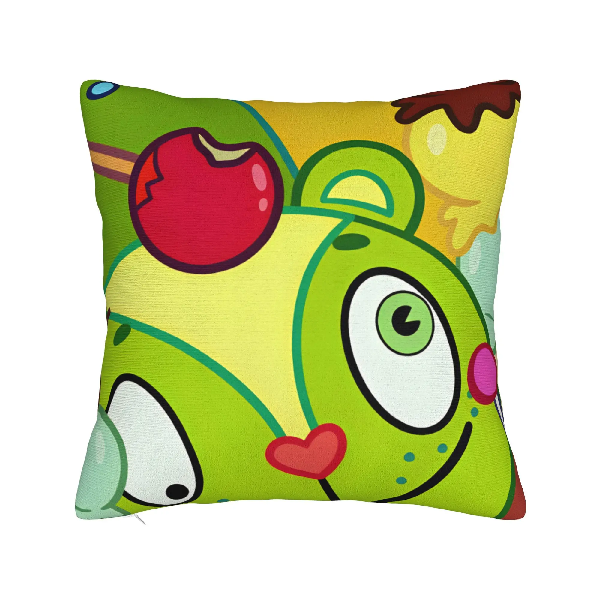 Cartoon H-Happy Tree F-Friends Pillow Cover  Retro Trendy Pillow Case For Couch Sofa Bedroom Square Cushion Cover Gift Idea