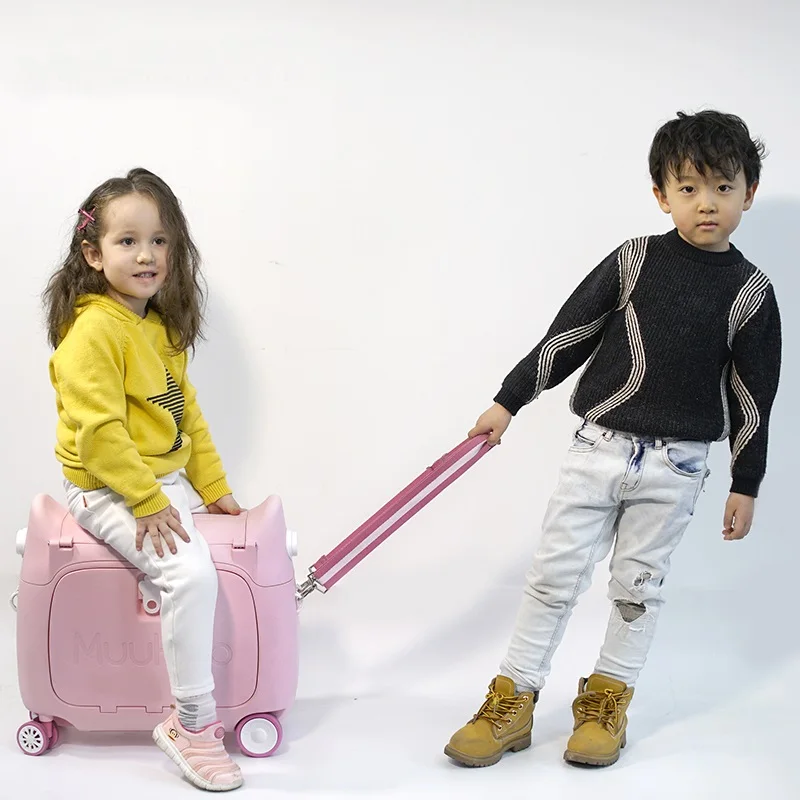 Children Multi Function Travel PP Bed Box Travel Kids Luggage Ride-on Suitcase