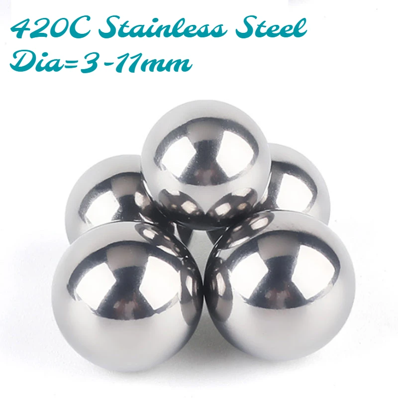 Weight=500g 420C Stainless Steel Ball High Precision 3Cr13 Stainless Steel Bead Wear and Corrosion Resistance Diameter=3-11mm