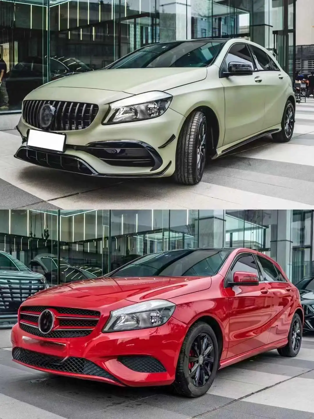 

Factory Hot Selling Car Bodykit for A-Class W176 2013-2018 Upgrade to A45 Style Car Bumper with Grille Side Skirt