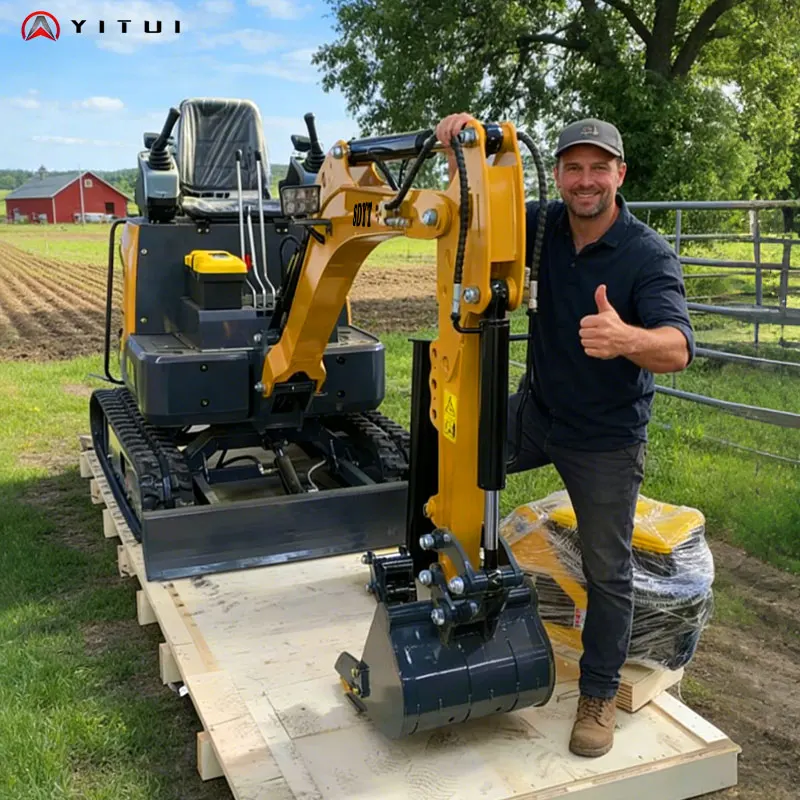 التوصيل المجاني حفارة صغيرة حفارة هيدروليكية 1.2ton اختياري شهادة Ce Epa الأجزاء الأساسية الضمان 1 سنة مخصصة