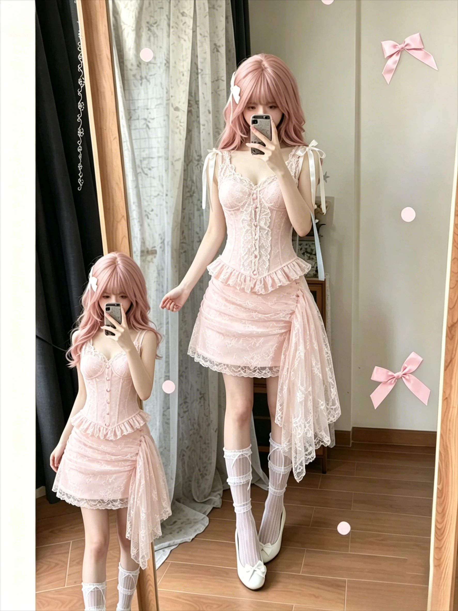 

Summer Vintage Sweet Pure Color New Sleeveless Two Piece Set Sexy Kawaii Camisole Top + Bodycon French Elegant Skirt Suit 2026