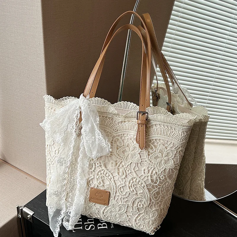 

2025 New Women's Single Bag - Hollow Out, Lazy Style, Beach Bag, Elegant & Fashionable