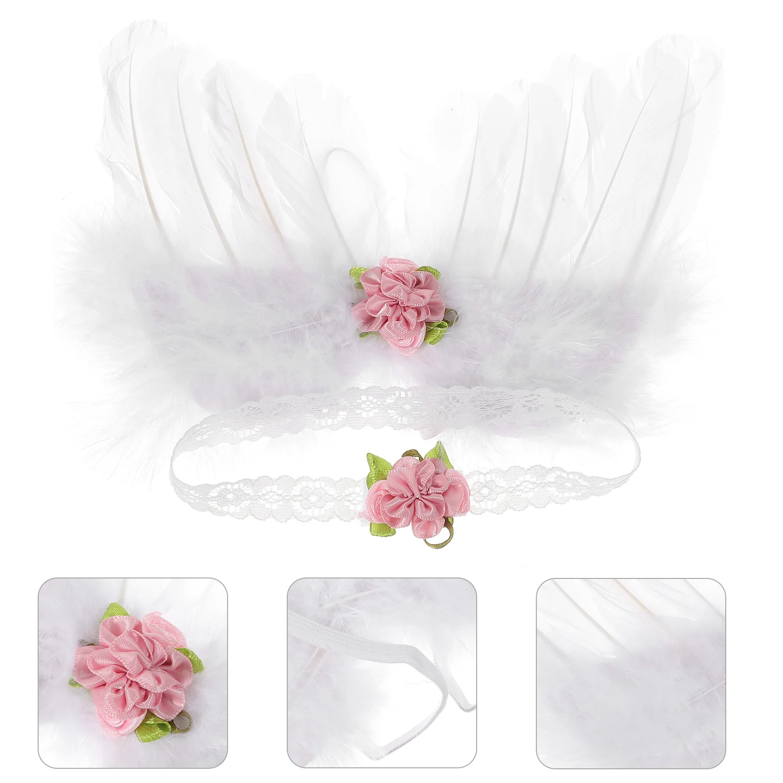 

Angel Wings Kids Headb s Lightweight Fairy Costume Props Flower Decoration Baby Girls Cosplay Festivals Stage Photo Newborn