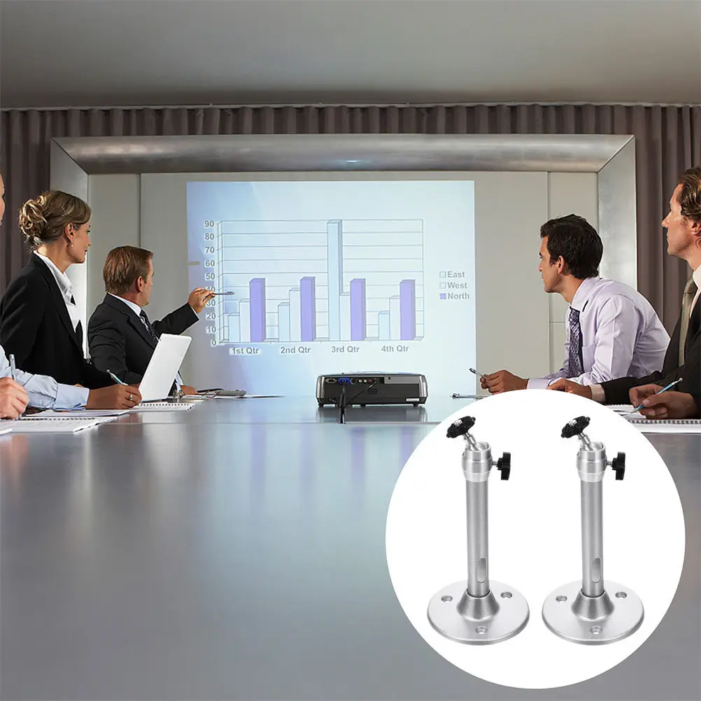 

2 шт. потолочные кронштейны для проекторов, регулируемые по углу наклона, универсальные, из алюминиевого сплава, для мини-проекторов