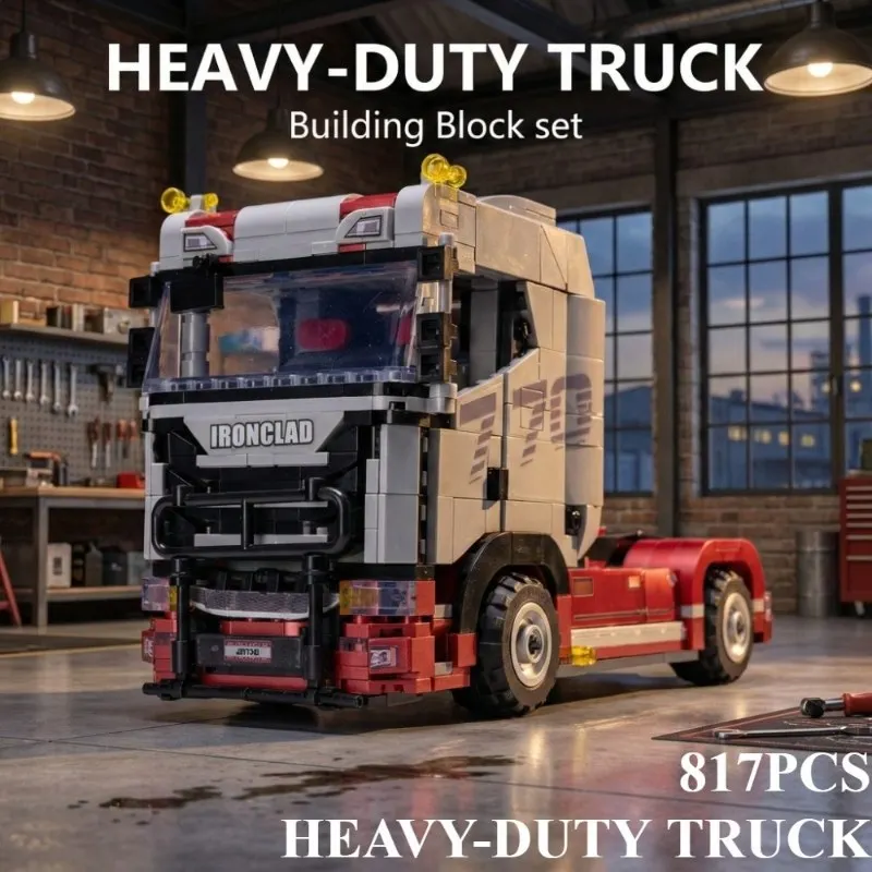 

Набор строительных блоков 817 деталей: Модель грузовика и спортивного автомобиля для сборки, коллекционные украшения, игрушки для самостоятельной сборки, подарки