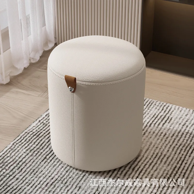 Dressing stool, home living room shoe changing stool, rotating bedroom circular stool, low stool with handle, coffee table stool image 3