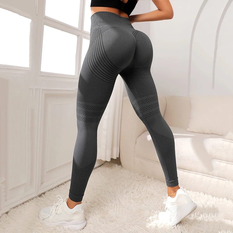 SOISOU Gym Leggings Women Yoga Pants High Waist Push UP Tights Elastic Breathable Sports Women\'s Pants