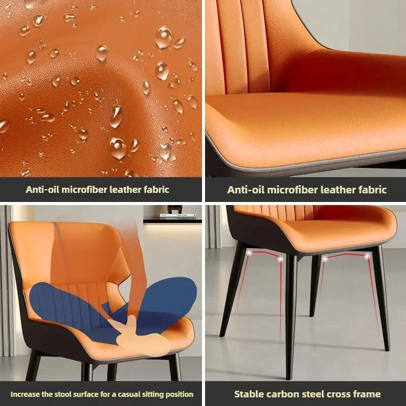 الشمال ضوء كرسي طعام فاخر تكنولوجيا القماش كرسي مكتب الحديثة بسيطة المنزل مريح الغرور كرسي