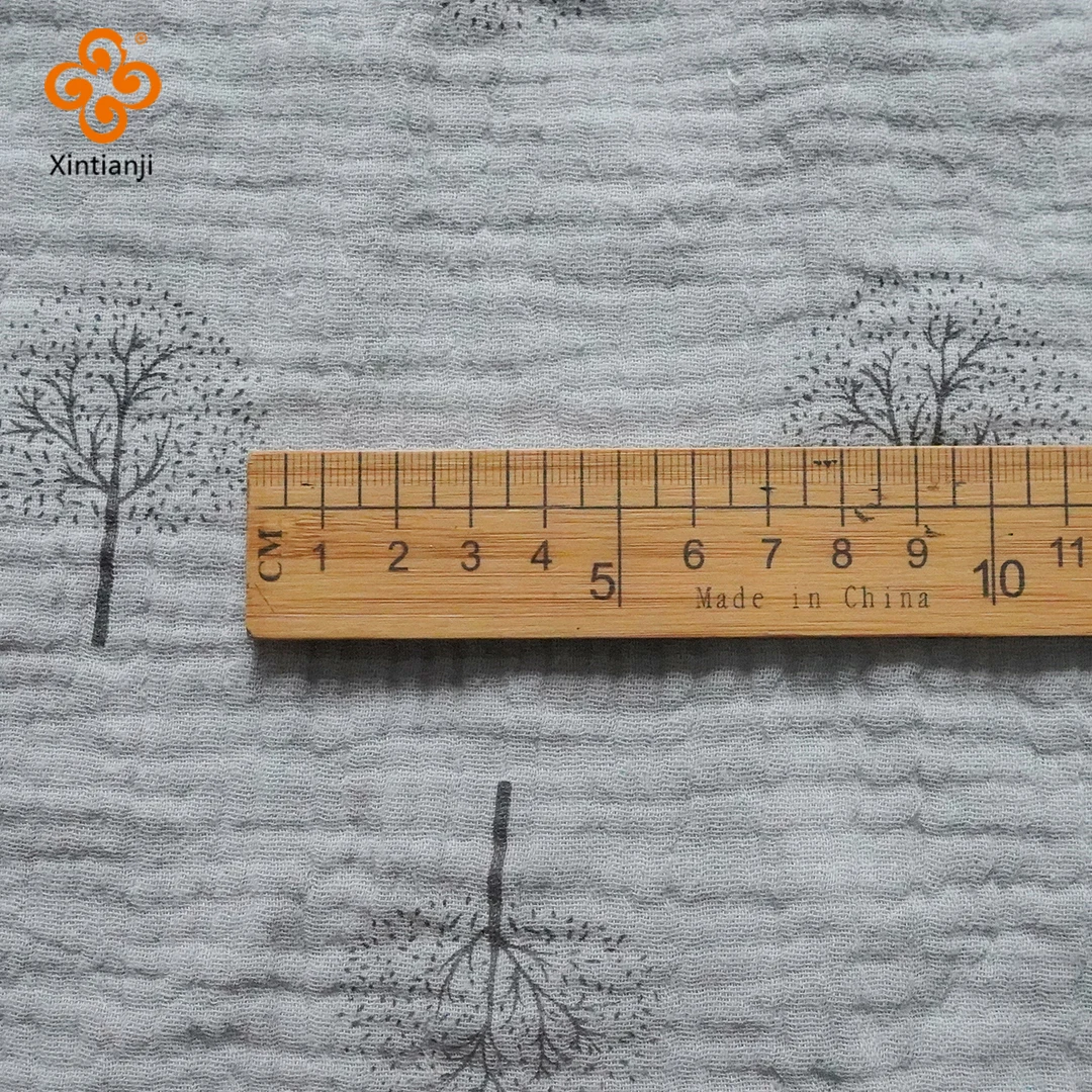 50X135cm Double Layered Gauze Fabric for Sewing Children Clothing Homewear Saliva Towel Quilt DIY Material Dandelion Pattern