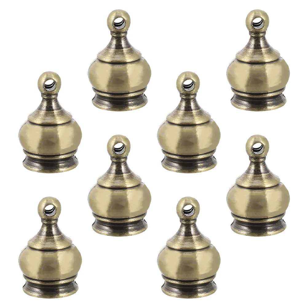 

8Pcs Crown Shaped Lamp Finial Screw Caps Decorative M10x1 Lamp Shade Knob Replacement Parts for Home Lighting Accessories
