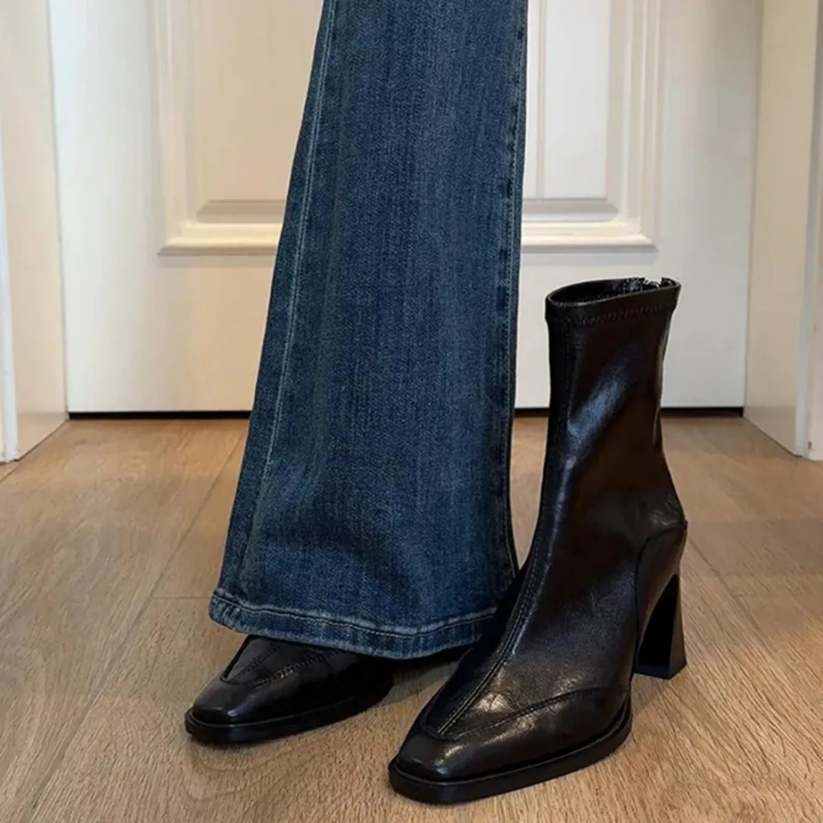 

Women's Shoes Luxury Brand Ankle Boots Fashion High-top Shoes for Women Classic High Heels Casual Shoes Trend Boots Botas Mujer