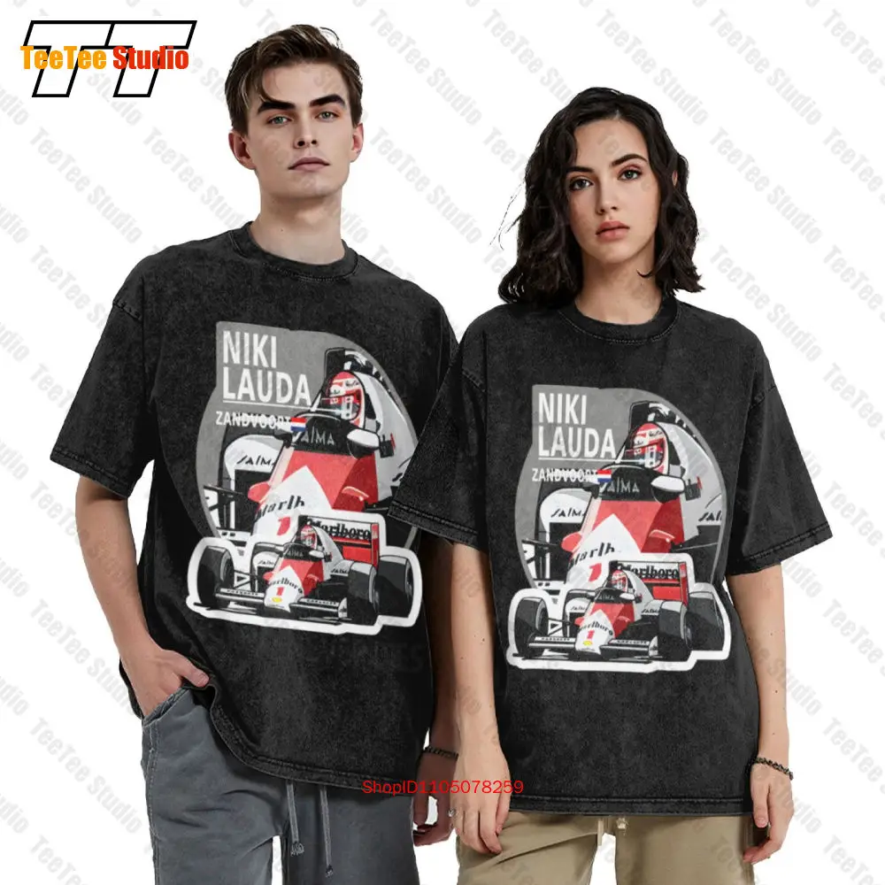 تي شيرت Motorsport Formel 1 Grand Prix Niki Lauda Legende Rip كبير الحجم TB4L