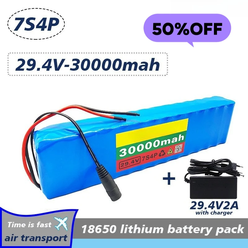 

7S4P 18650 Lithium-ion Battery Pack 24V30000mAh for Electric Bicycles, Electric Scooters and Segways