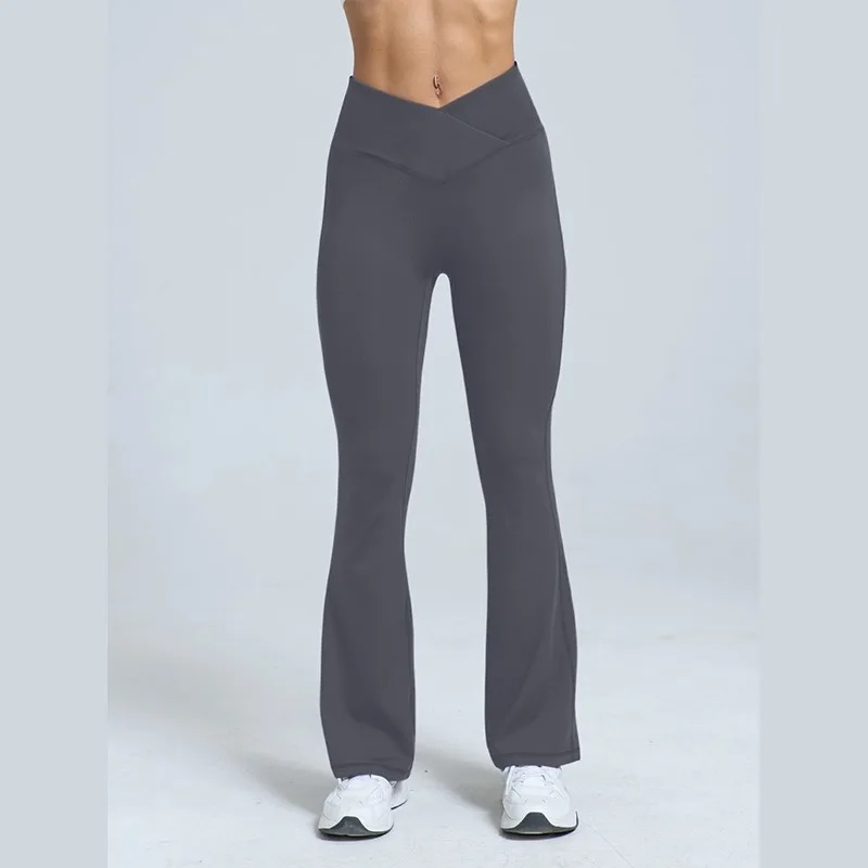 

Новые женские расклешенные брюки для фитнеса с эффектом подтяжки бедер, облегающие, для спорта и йоги на открытом воздухе