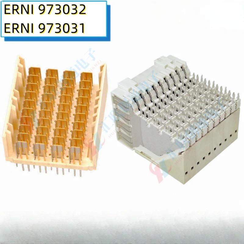 2 PZ/LOTTO 973031 973032    Connettore 80 pin verticale maschio/femmina foro curvo backplane 2,5 mm ZD M 4-10 40 POS 3,7 mm