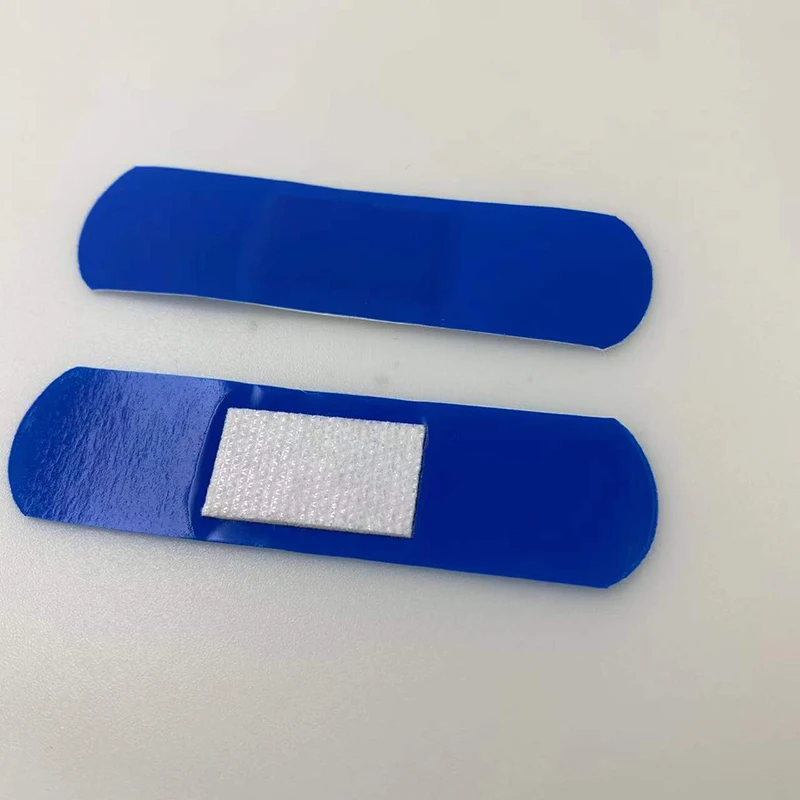 100Pcs Medical Blue Metal Detectable Band Aid Plaster Wound Dressing For Food Hotel Restaurant Chef