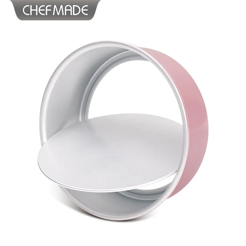 

CHEFMADE 8-дюймовая розовато-Золотая увеличенная и углубленная форма для торта с низом под прямым дном сыр волшебный торт спонж форма для торта