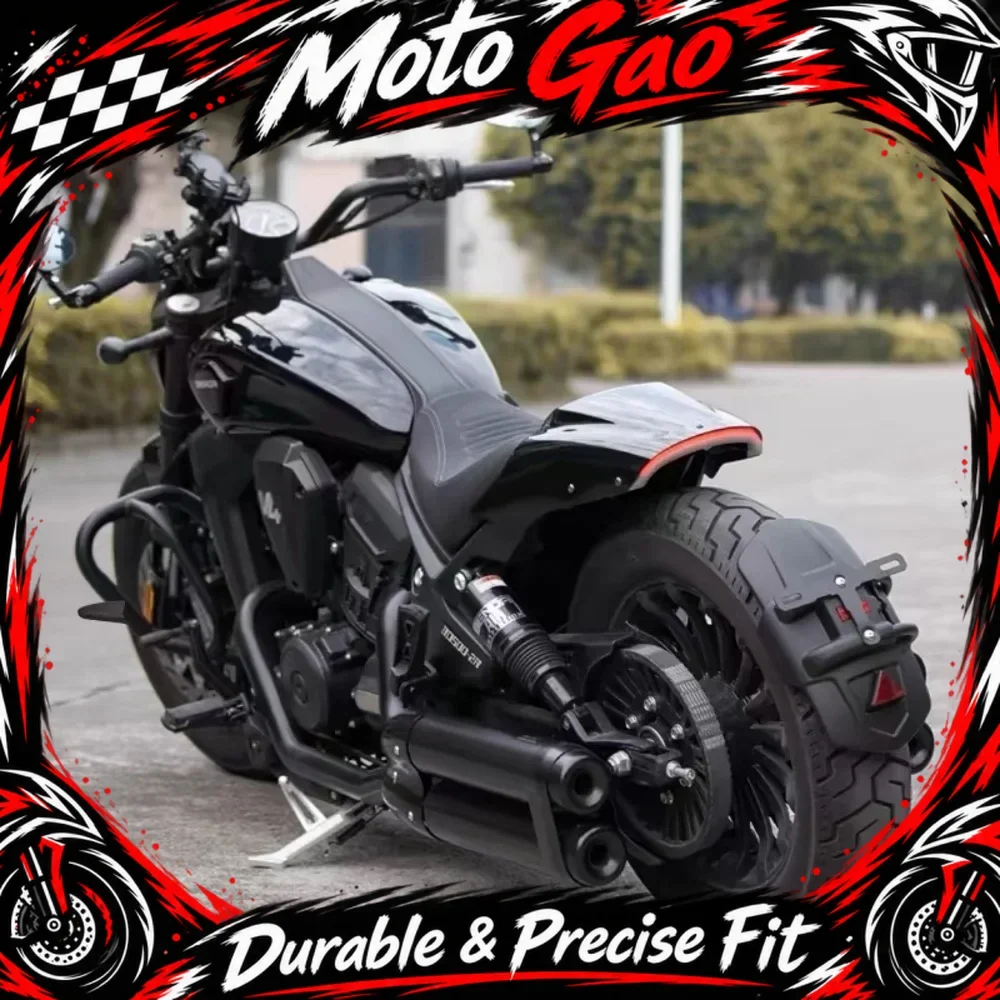BENDA DARK FLAG 500 Modified Short Tail, Rear Mudguard, Fender, Integrated Taillight, License Plate Bracket, and Accessories