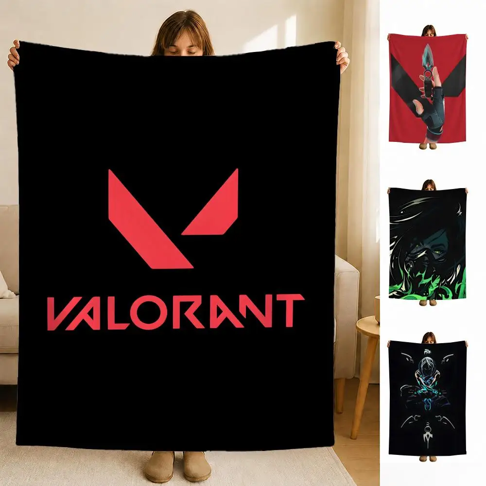 game V-Valor Arena Throw Soft Flannel Blanket for Bed Bedroom Sofa Picnic Throw Skin-friendly Breathable Gift Cover