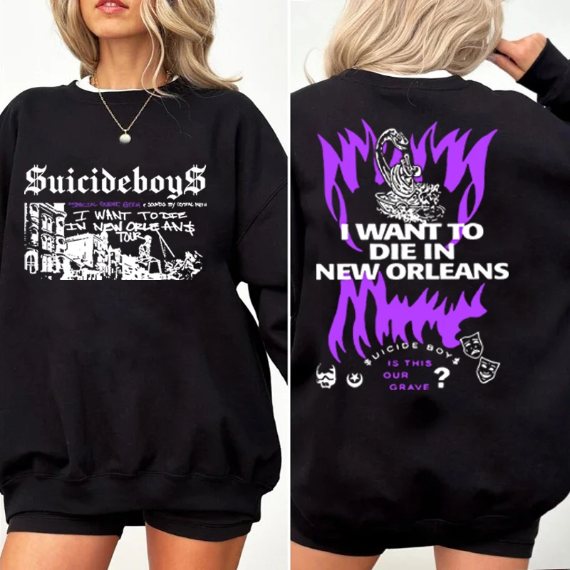 Suicideboys Tour Concert Sweatshirt Suicideboys Music Album T-Shirt Harajuku Top Music Lover Menand Women Streetwear Fall Winter