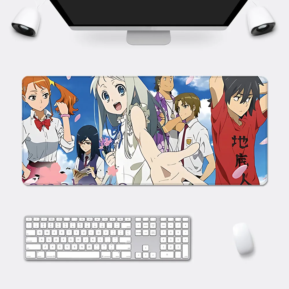 Cute Anime Anohanas Mousepad HD Printing Computer Gamers Locking Edge Non-slip Mouse Pad XXL90x40cm Keyboard PC Desk Pad