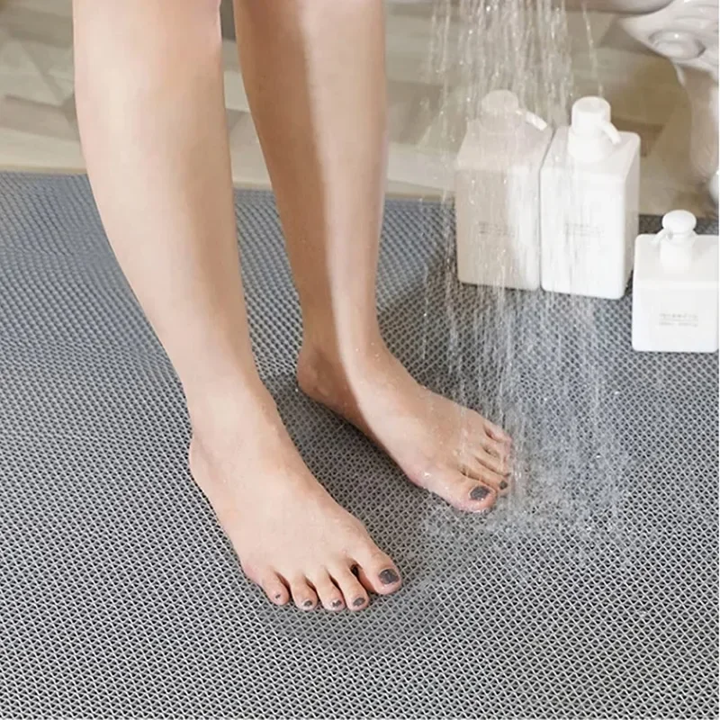 Drainage Non Slip Mat Commercial Floor Mat PVC Drainage Mat Bathroom Pool Floor Mat Mesh Big Hollow Door Mat Roll for Swim Pool