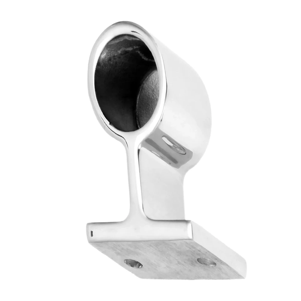 

2Pcs Silver 316 Stainless Steel Marine Boat 7/8" 22mm 60 Degree After/End Base Stanchion Hand Rail Fitting