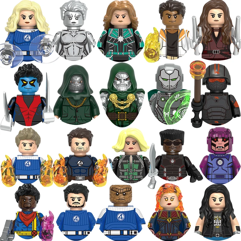 New Doctor Doom Blocks Bricks Human Torch For Toys Silver Surfer Gifts New Mini Action Figures Building Blocks For Party Gifts