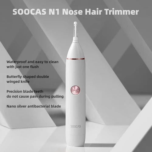 SOOCAS N1 recortador de pelo de nariz recortador multifuncional cejas patillas pelo orejas pelo portátil impermeable eléctrico Vibrissa afeitadora