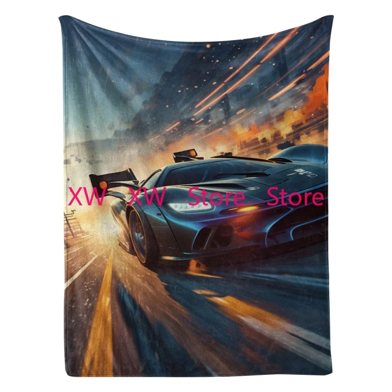 

Classics 3D F-Ford GTR Mustang Car Soft Blankets Keep Warm Throw Comfortable for Picnic Beds Sofa Home Bedroom