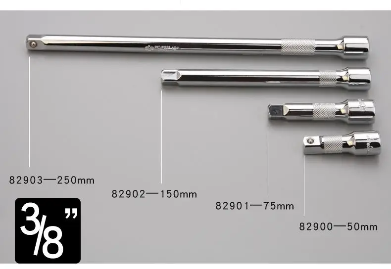 BESTIR Werkzeug hochwertig 1/4" 3/8" 1/2" CHROM VANADIUM Stahl Hülse Verlängerungsstange Pleuel Auto Maschinenreparaturwerkzeug – Detail 4