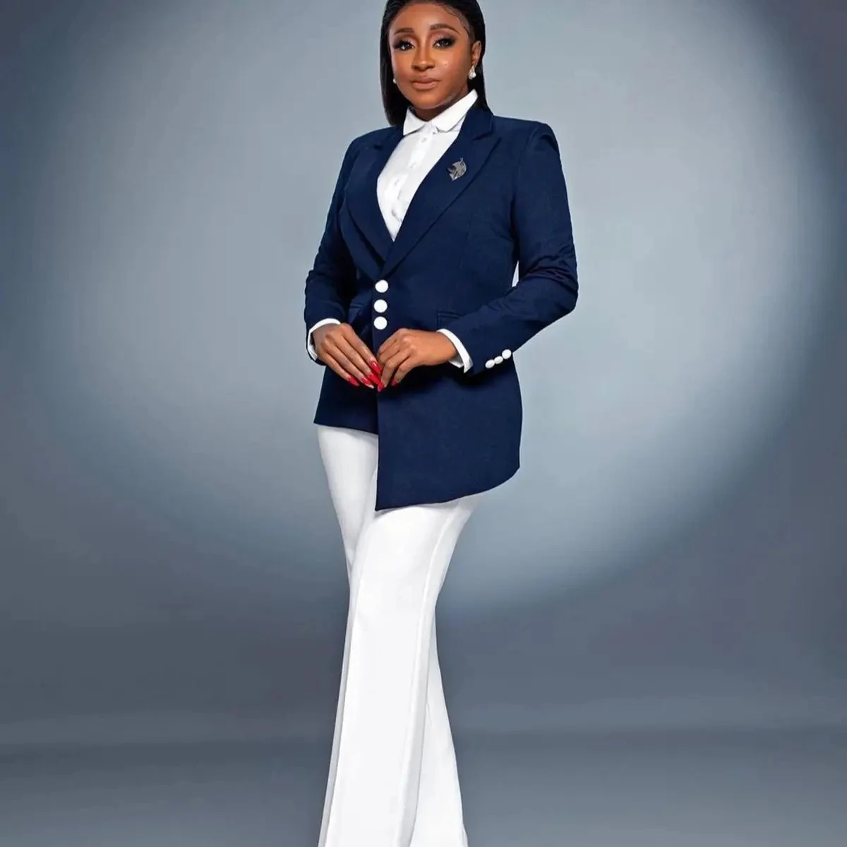 Navy Blue Women Blazer Sets Mother Of The Bride Pants Suits Custom Made Tuxedos For Lady Party Prom Wear 2 Pieces