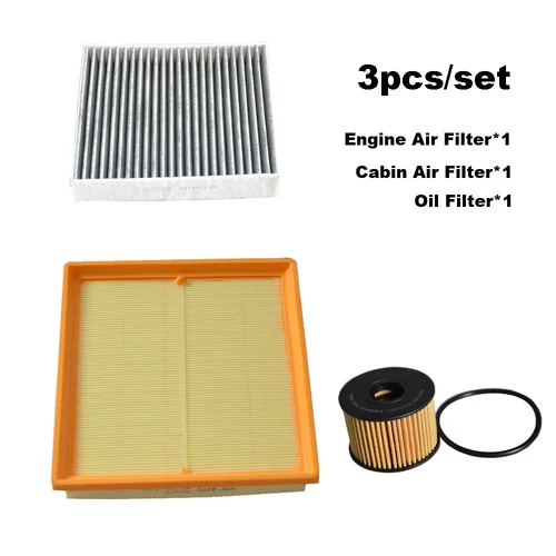 Imagen 1 del producto Juego de filtros de 3 uds para FORD Equator Sport 1,5 T 2022 2023 ECOBOOST4G15G6L Kit de filtro de aceite de aire A/C de cabina de motor 672495101 HY16744AA