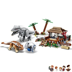 537PCS Dinosaur World Indominous Rex vs. Ankylosaurus Building Blocks 75941 MOC Assemble Bricks Toy Gift For Children Kids