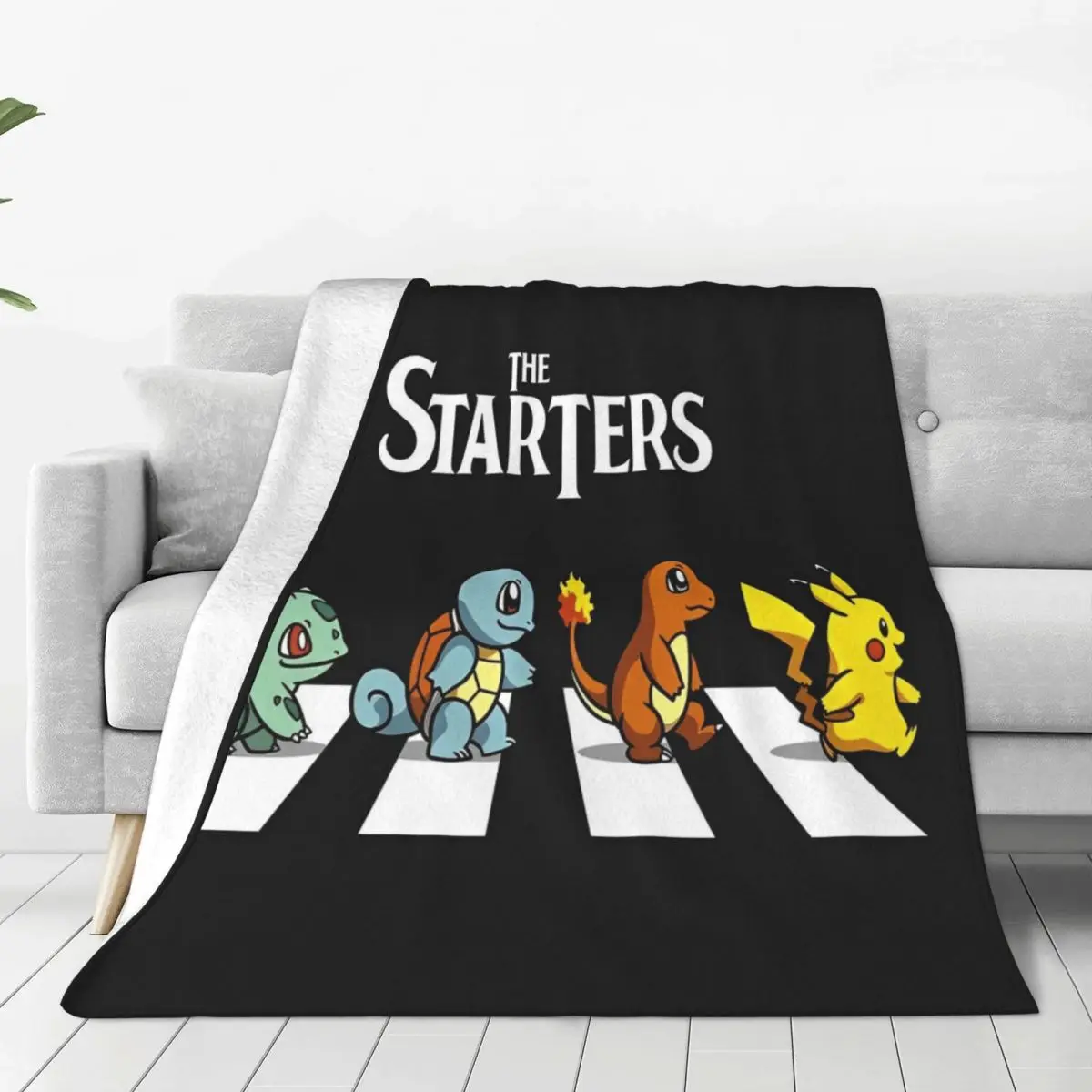 Pokemon Cartoon Anime HD Warm Soft Blanket Students Plush Throw Blanket Pattern Couch Chair Flannel Bedspread Sofa Bed Cover