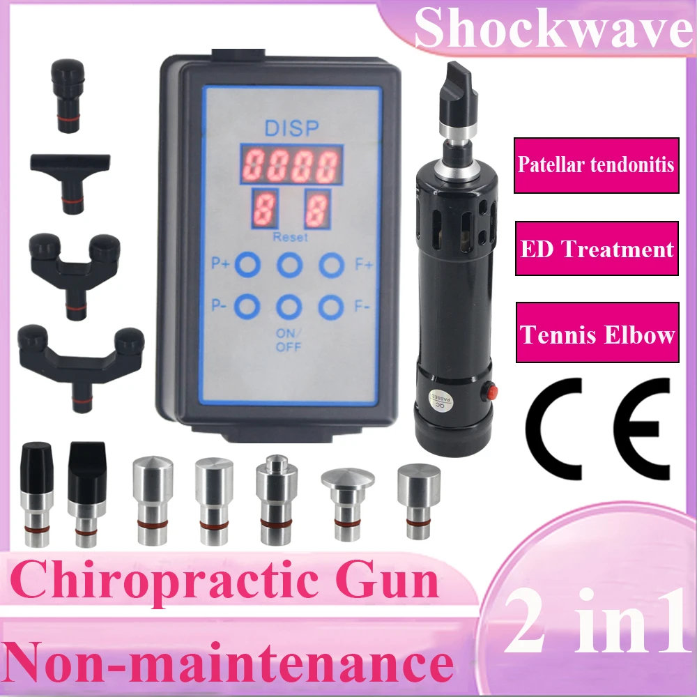 Shockwave Therapy Machine Chiropractic Gun For For ED Treatment 2 IN 1 Physiotherapy Massage Shock Wave Body Relaxation Massager