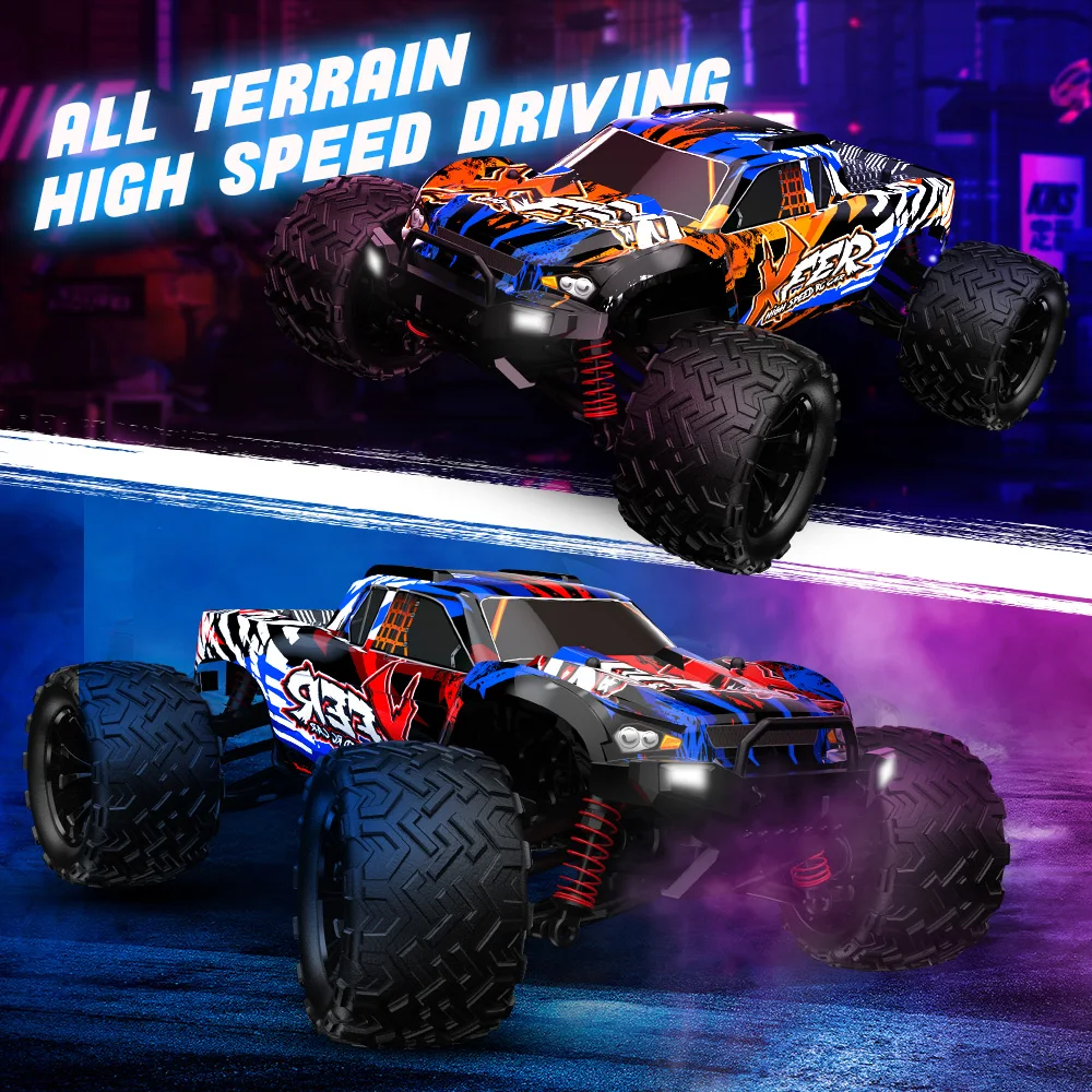 1:16 4WD Dual Motor RC Car 40Km/H High Speed 2.4G Off Road 4x4 Remote Control Car with LED Lights RC Toys 9500E 9501E