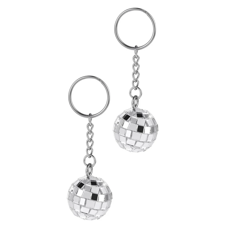 

AA81-брелок для диско-шара, 120 шт., брелок для диско-шара, сувениров на вечеринку, брелок для диско-шара 70-х годов, серебряный зеркальный шар, брелок для ключей