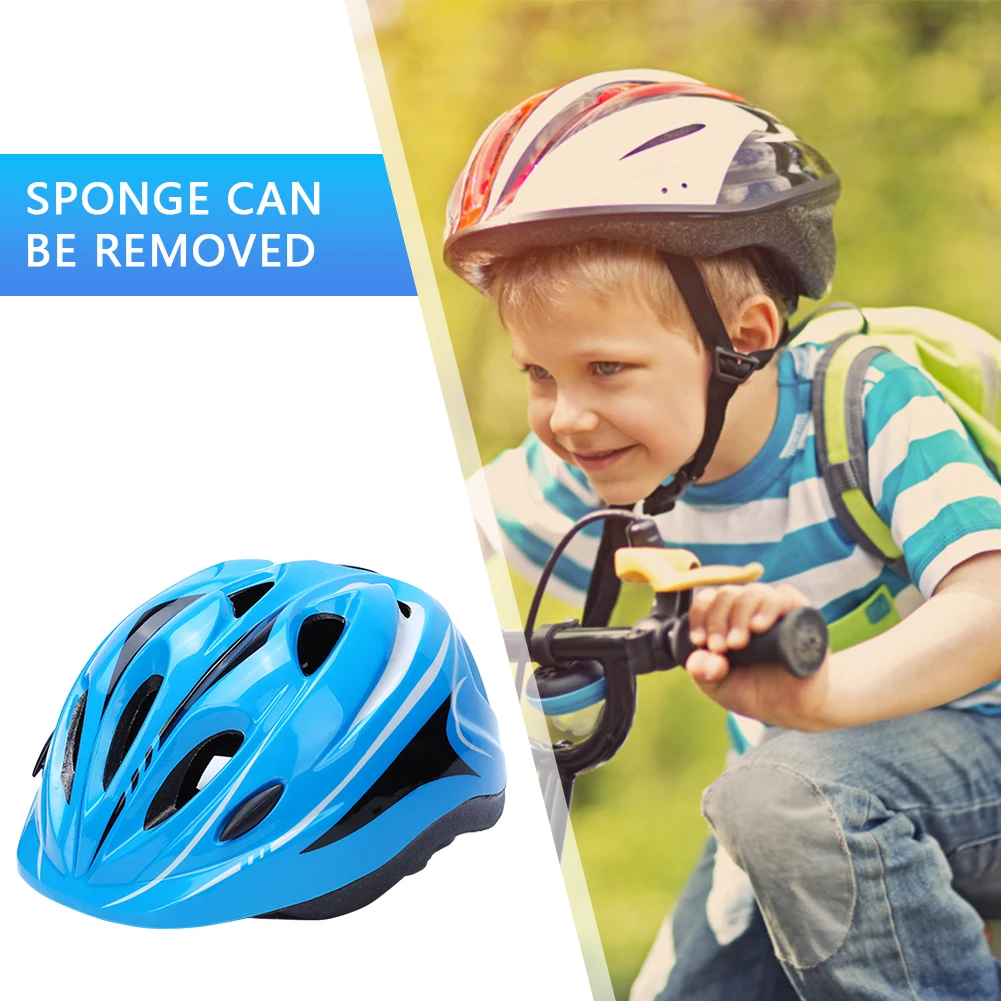 Child Bicycle Helmet Kids MTB Road Bike Helmets Safe Breathable Protection Headgear with Kneepads for Outdoor Sports Headpiece