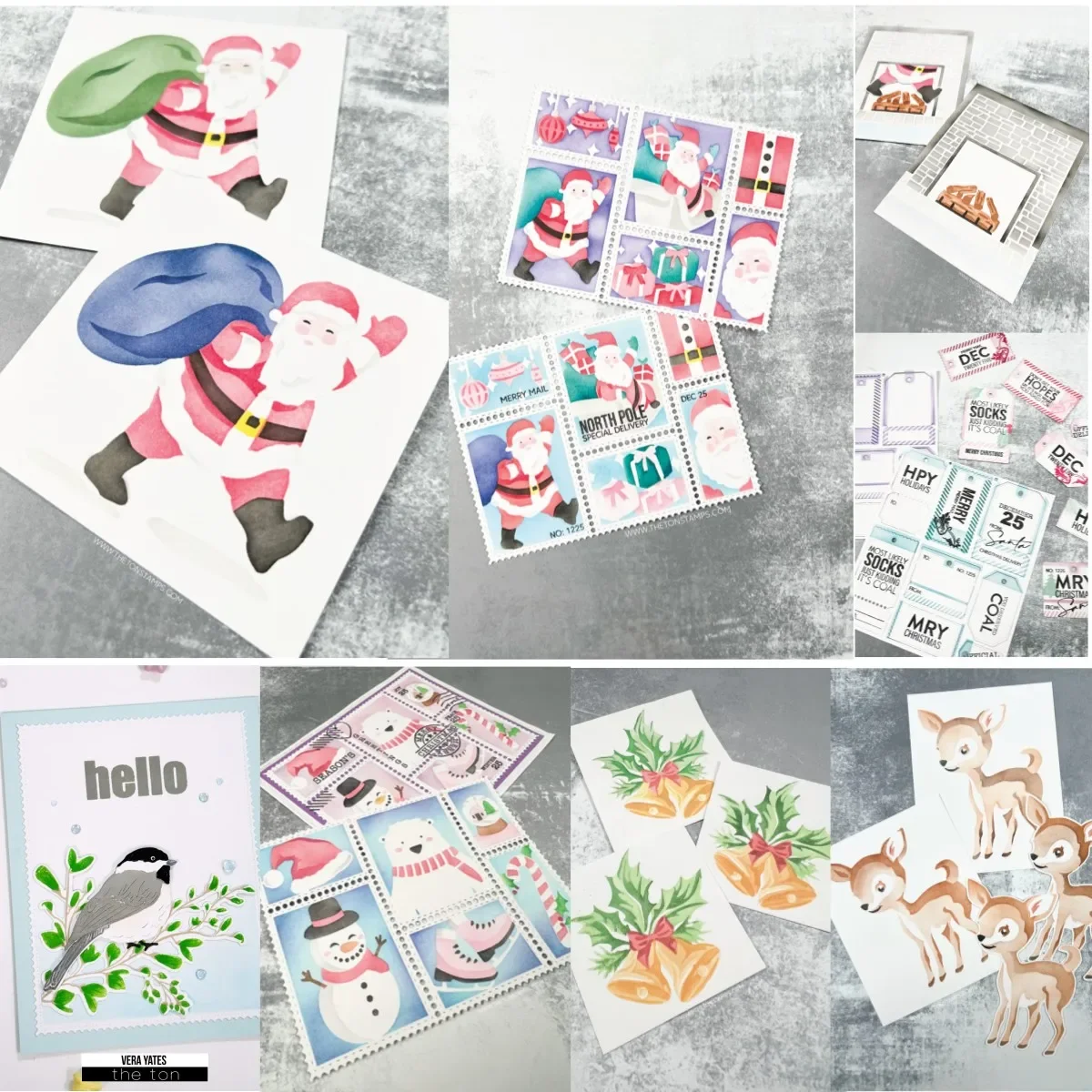 

Christmas Tags Fireplace Santa Layering Postage Stencils Metal Cutting Dies Clear Stamps DIY Decorating Scrapbook Card 2025 New