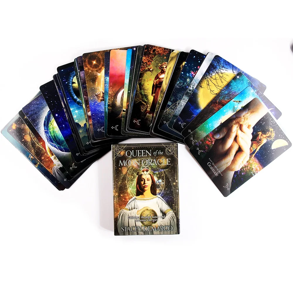 

Queen of the Moon Oracle Tarot Cards Fortune Telling Game Card Divination Fate Party Family Board Game