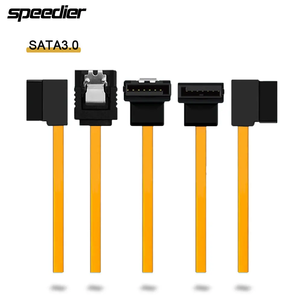 

Ultra-Thin Gold-Plated SATA 3.0 Data Cable 30cm - High-Speed Dual-Head Soft Cable for Computer Hard Disk with Down/Left/Right An