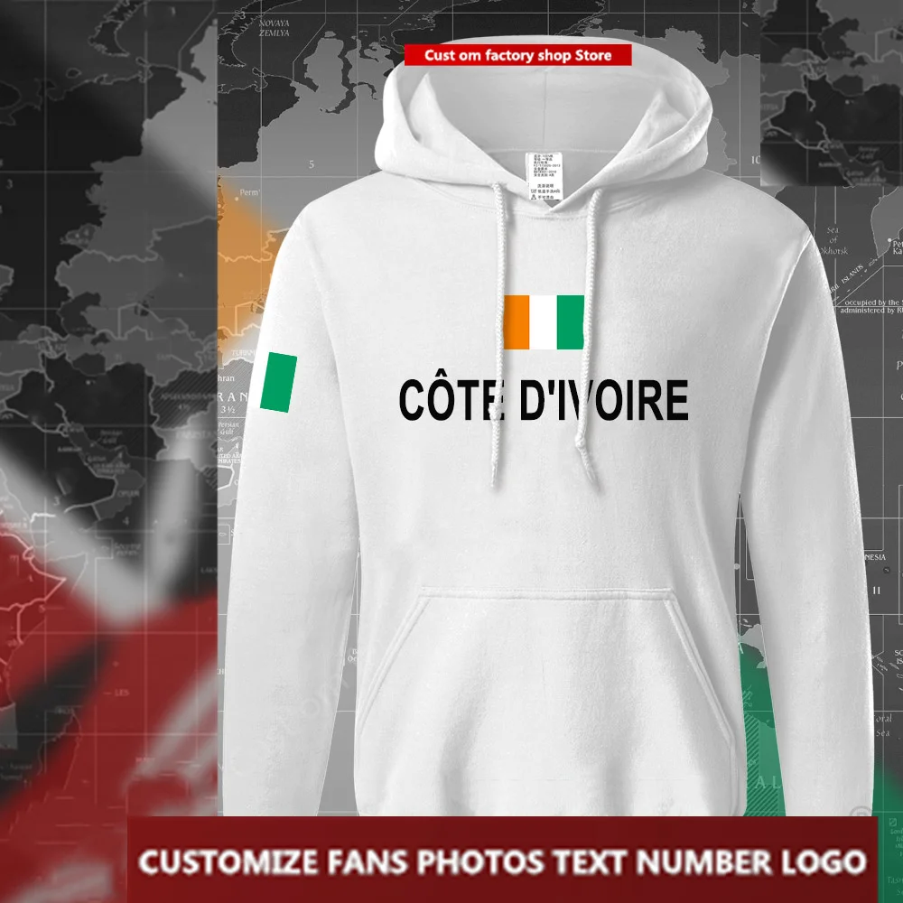 

Cote Ivoire Flag ​Hoodie Free Custom Jersey Fans DIY Name Number LOGO Hoodies Men Women Loose Casual Sweatshirt