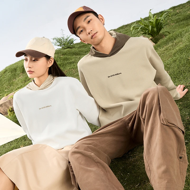 Xtep Pullover Hoodie For Men And Women 2024 Spring Comfortable Unisex Sweatshirt Soft Life Outdoor Couples Bottoms 876127930005