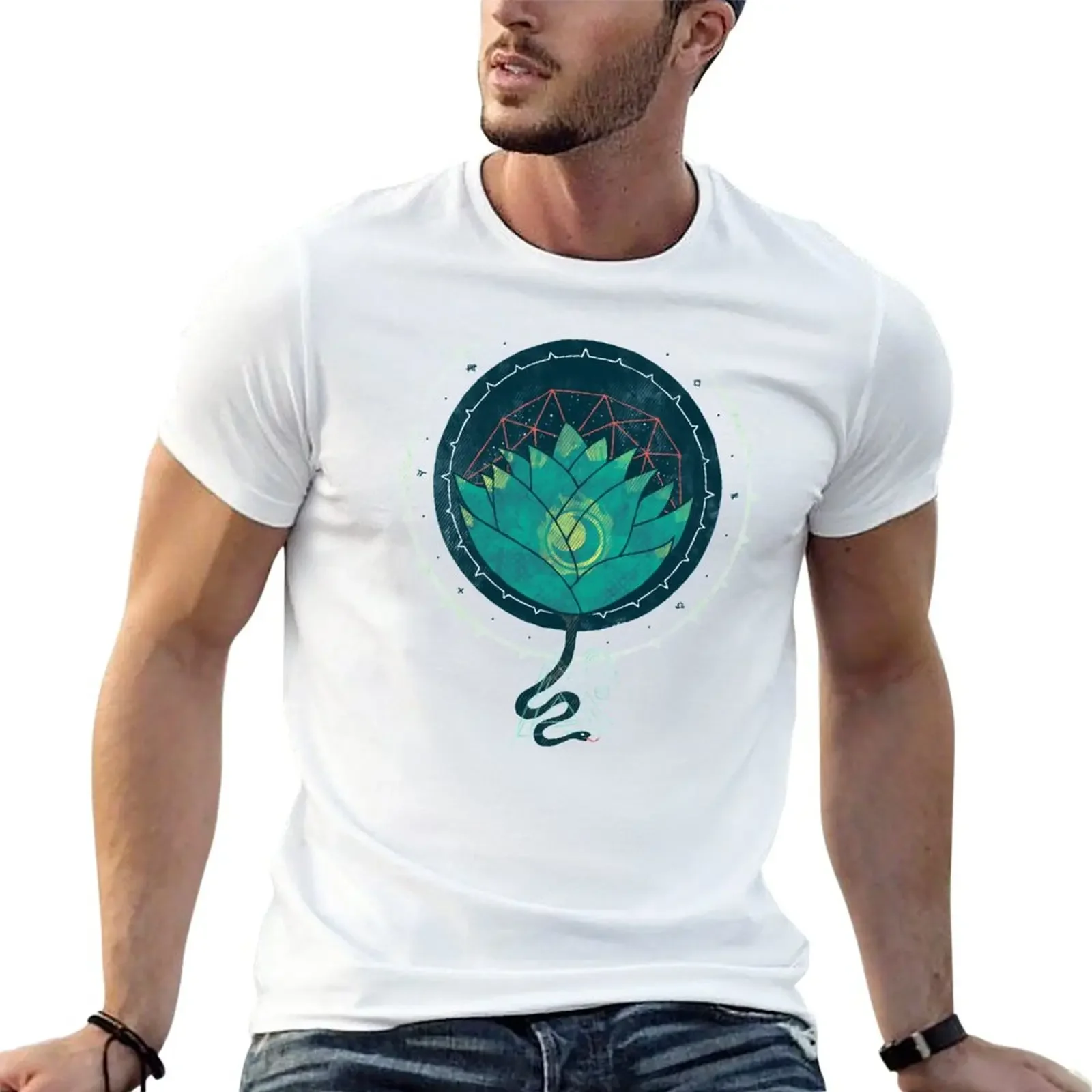 Blue Lotus T-Shirt sports fans summer clothes animal prinfor boys mens graphic t-shirts hip hop