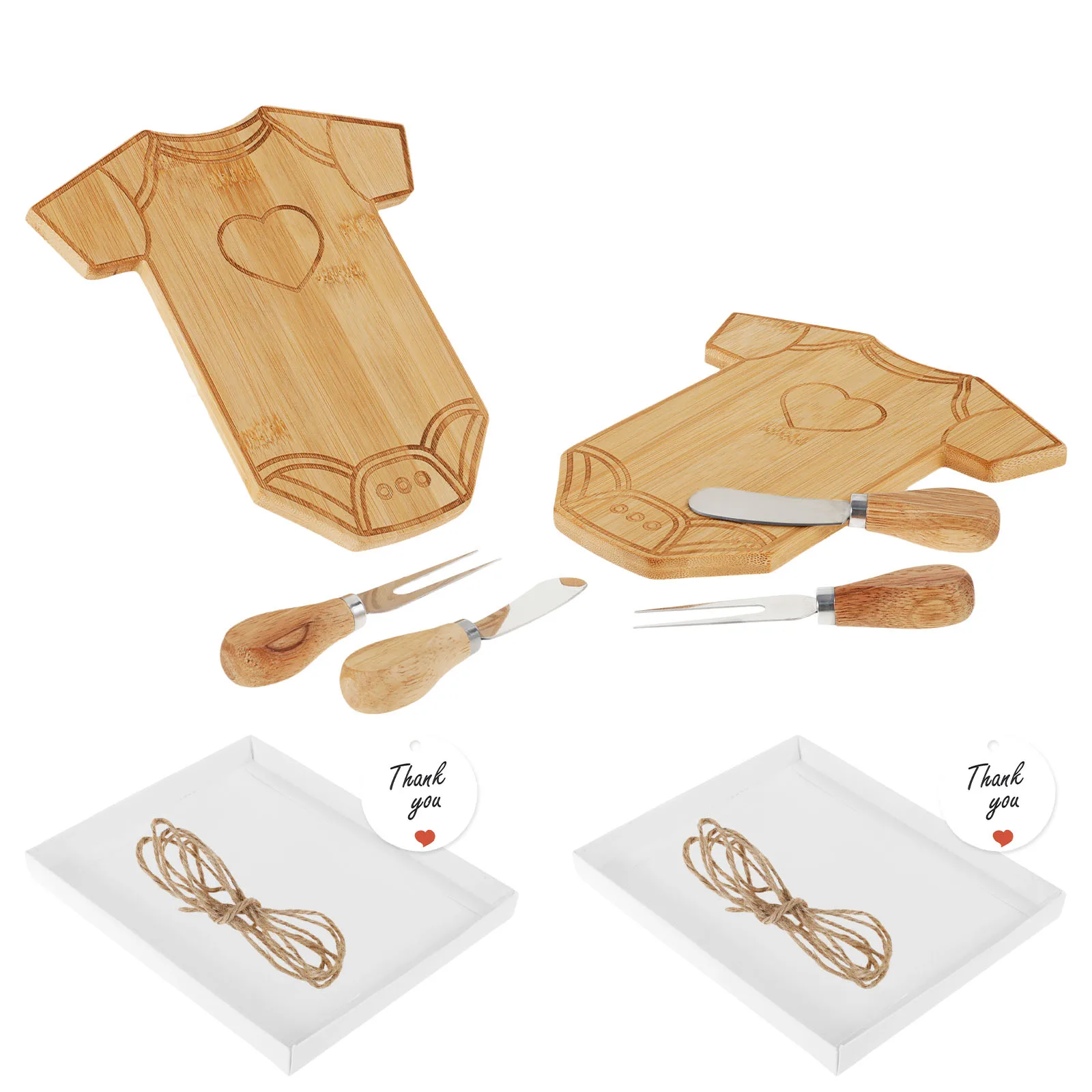 

8Pcs Bamboo Cutting Board Fun Clothing Shape Serving Board Set Mini Cheese Charcuterie Chopping Board for Pizza Vegetables Meat