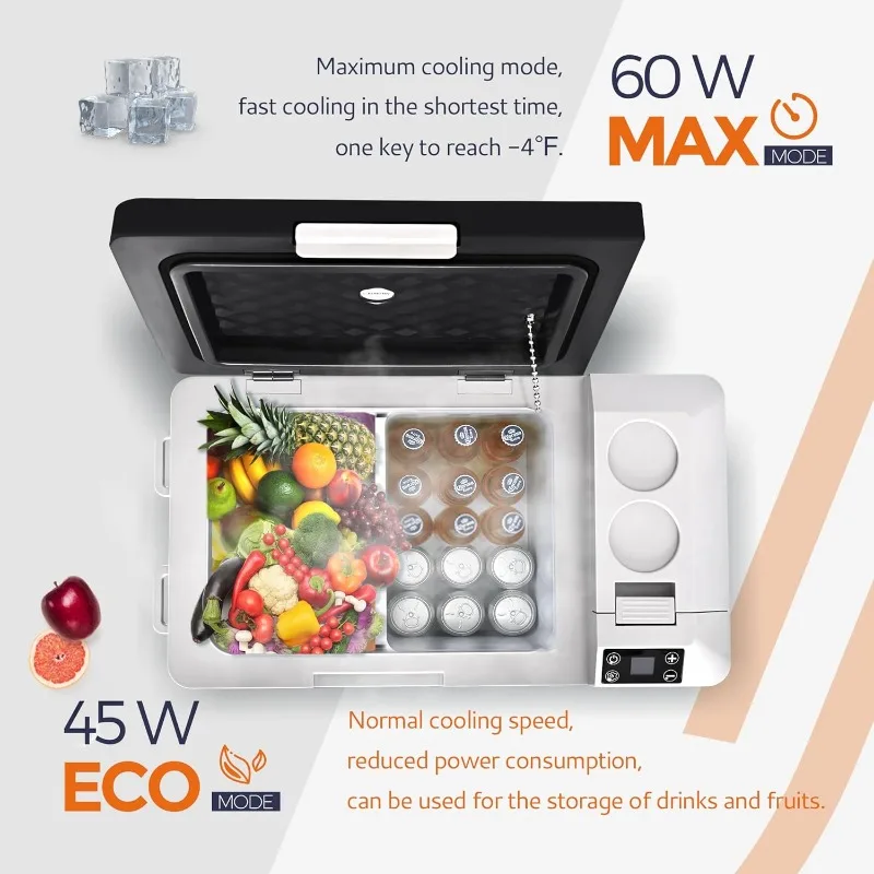 مبرد كهربائي للثلاجة 12 فولت - ضاغط ثلاجة 32 كوارت (30 لتر) 12/24 فولت تيار مستمر و100-240 فولت تيار متردد، بطارية ثلاجة 12 فولت قابلة للاستخدام