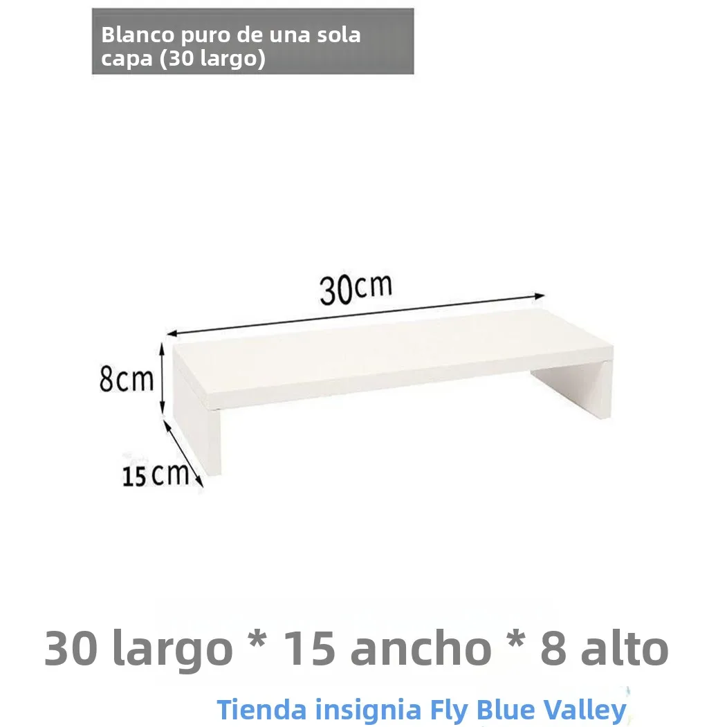 Base Elevadora para Monitor de Computadora, Base de Almacenamiento Pequeña, Soporte de Madera Sólida para Pantalla de Computa...