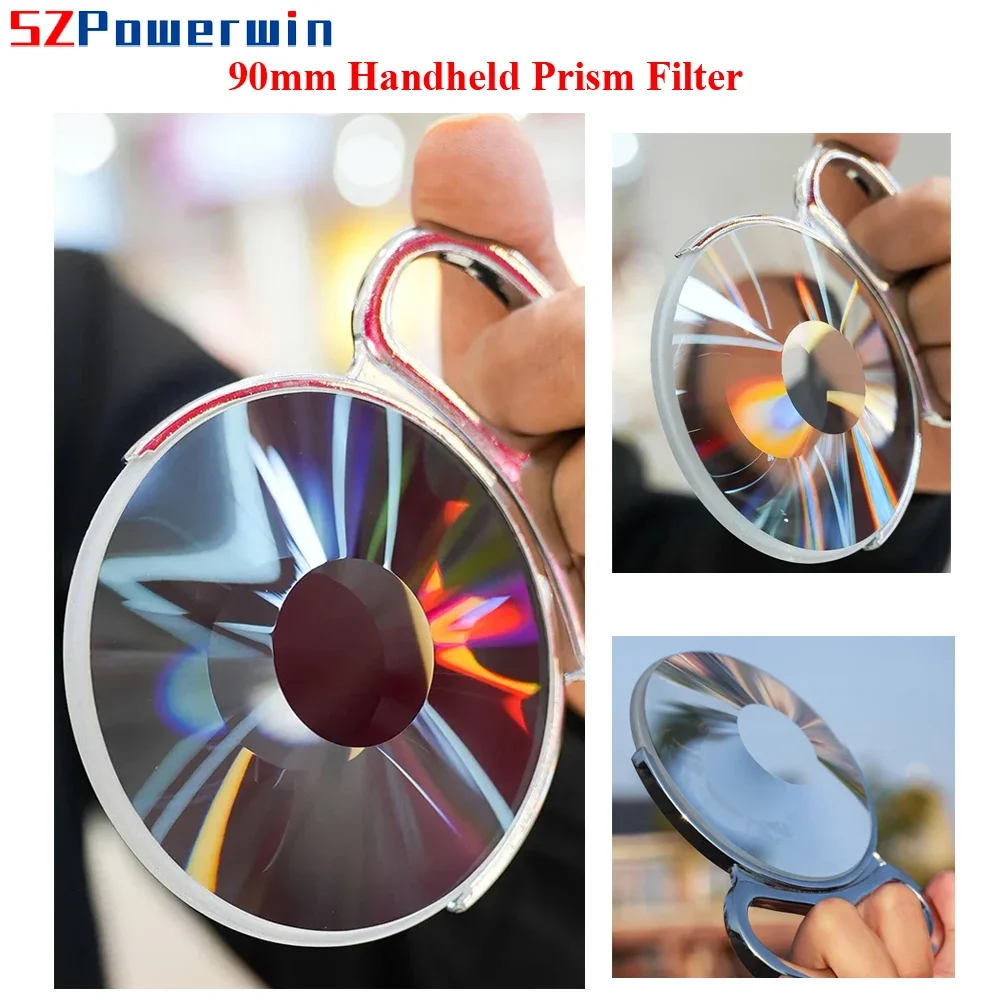 Powerwin 90mm Handheld Effects Camera Lens Prism Filter Foreground Blur SLR DSLR Photography Cinema Len Accessory Live Stream